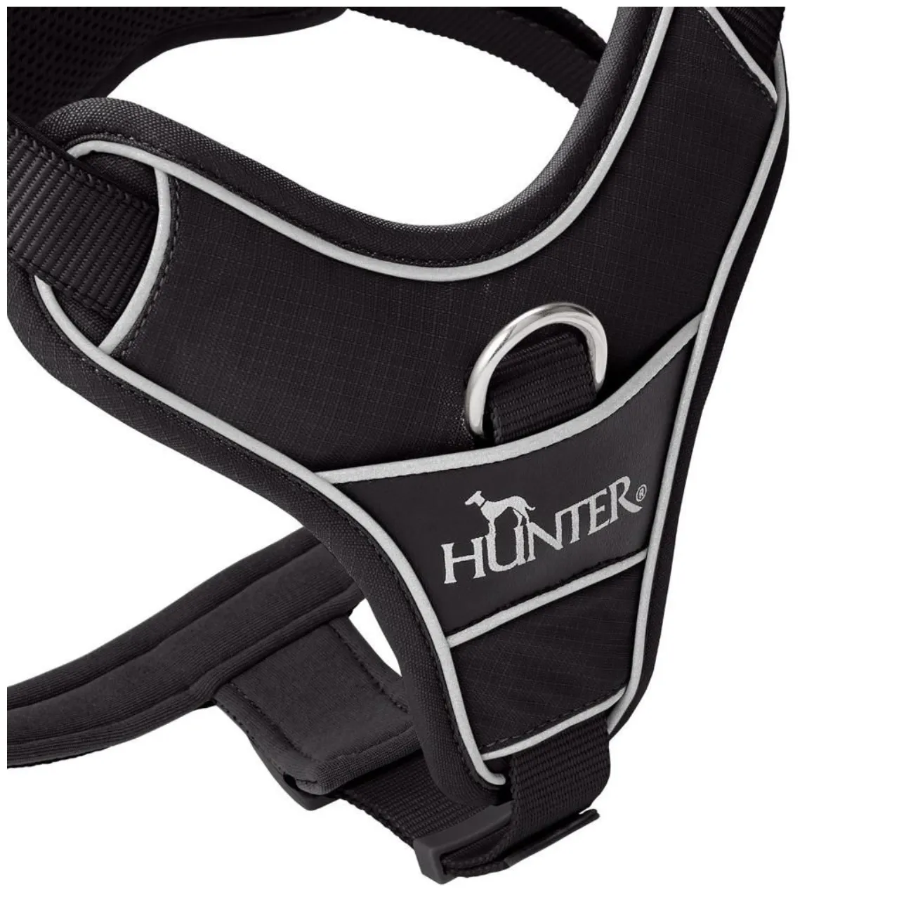 Hunter Divo Up hundesele XS sort just mave 34-47 cm - Nem påtagning og ergonomisk kontrol